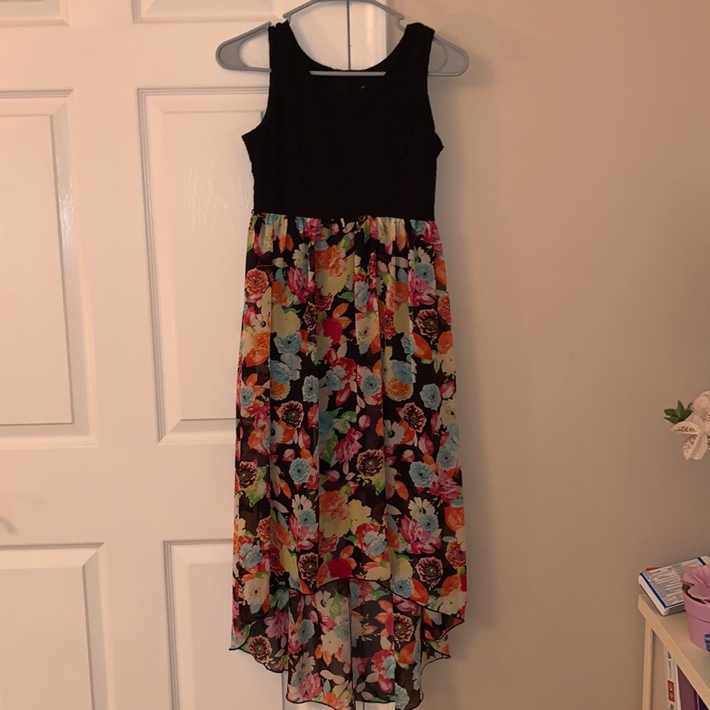 Black/multicolored floral dress